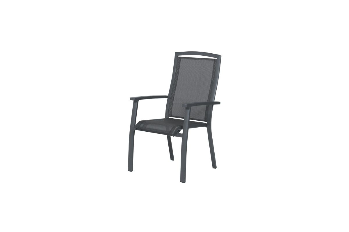 Garden Impressions Saphir stapelbare stoel - carbon black/ antraciet