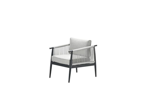 Garden Impressions Aloha Lounge Sessel - carbon black - Sand - hell Teak Vironwood