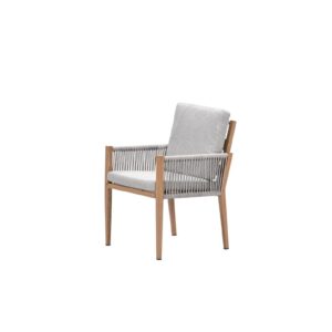 Sardinia Dining Stuhl - light teaklook - TPU rope sand - dark sand