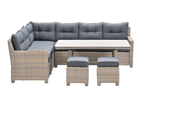 Seagull lounge-diningset - 5-delig - links - vintage willow - reflex black - light teak Vironwood - Afbeelding 2