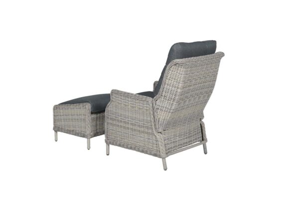Veracruz relaxfauteuil inclusief voetenbank - vintage willow - reflex black - Afbeelding 2