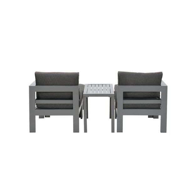 Bolsena balkonset - 5-delig - arctic grey - reflex black - Afbeelding 2