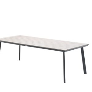 Vigo Tisch - 230x100 cm - carbon black -light teak Vironwood