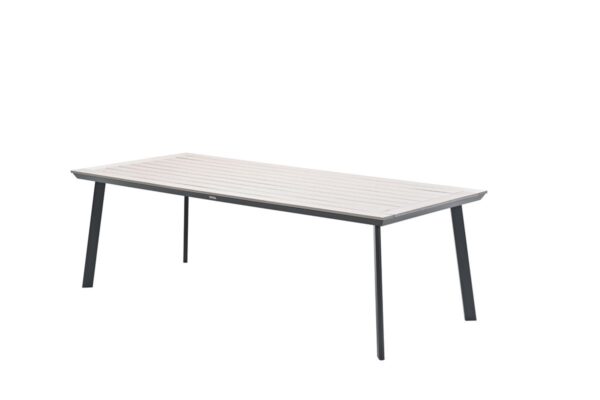 Vigo Tisch - 230x100 cm - carbon black -light teak Vironwood