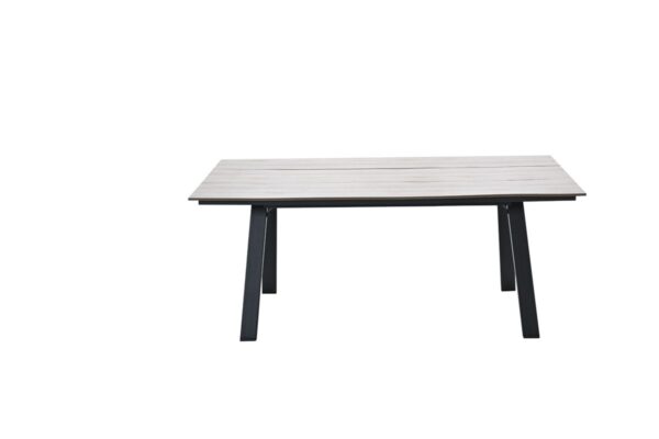Nevada dining tafel - 205x100 cm - carbon black - light teak Vironwood - Afbeelding 2