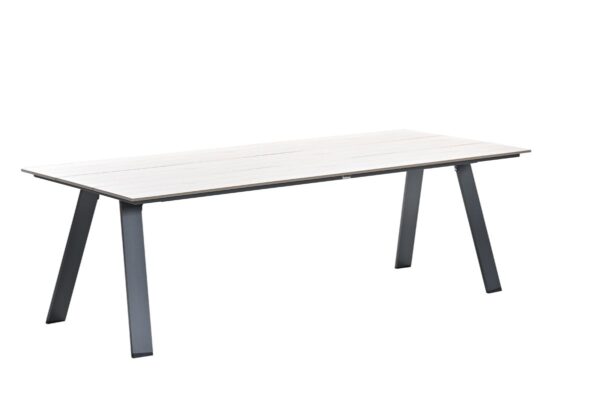 Garden Impressions Nevada dining Tisch - 240x100 cm - carbon black - hell Teak Vironwood