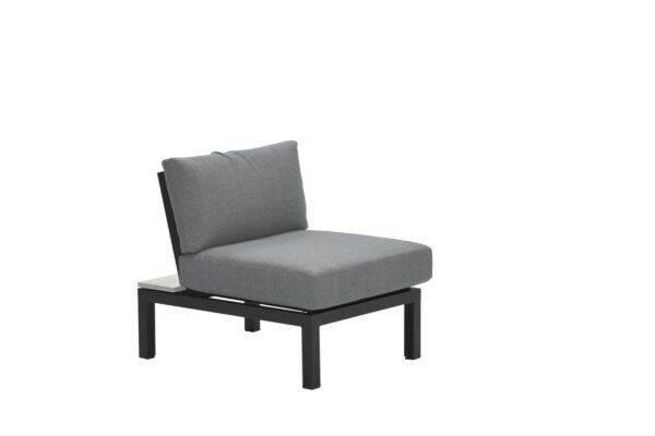 Garden Impressions Nicolle lounge fauteuil - carbon black - mystic grey -light teak vironwood - Afbeelding 2