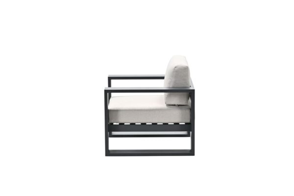 Garden Impressions Cube lounge fauteuil - carbon black - desert sand - Afbeelding 2