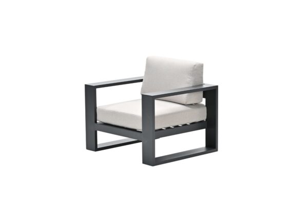 Garden Impressions Cube Lounge Sessel - carbon black - desert sand