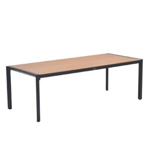 Garden Impressions Felini Tisch - 220x93 cm - carbon black - light teaklook