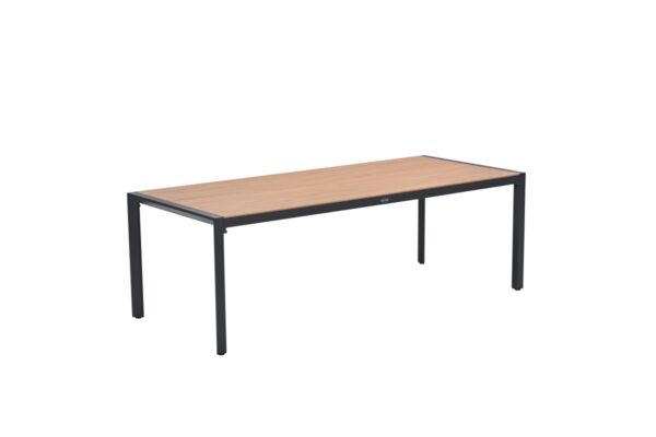 Felini Tisch - 220x93 cm - carbon black - light teaklook