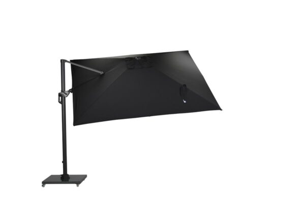Hawaii Big Pole II parasol - 350x350 cm - carbon black - royal zwart - Afbeelding 2