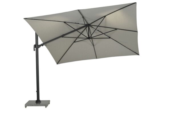 Hawaii Big Pole II parasol - 350x350 cm - carbon black - royal zand - Afbeelding 2