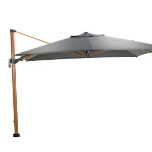 Hawaii Big Pole II Sonnenschirm - 350x350 cm - light teaklook - royal anthrazit