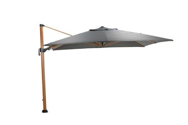 Hawaii Big Pole II Sonnenschirm - 350x350 cm - light teaklook - royal anthrazit