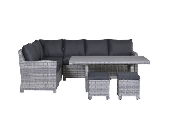 Seagull lounge-diningset - 5-delig - links - cloudy grey - reflex black - Afbeelding 2