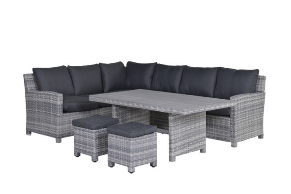 Garden Impressions Seagull Lounge-Dining Set - 5-teilig - links - cloudy grey