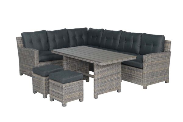 Seagull lounge-diningset - 5-delig - links - vintage willow - reflex black - Afbeelding 2