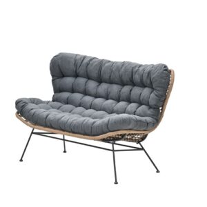 Garden Impressions Libelle 2-Sitzer Bank - natural rotan - mystic grey