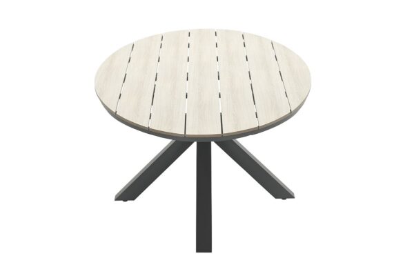 Edison tafel - ovaal - 220x115 cm - carbon black - light teak Vironwood - Afbeelding 2