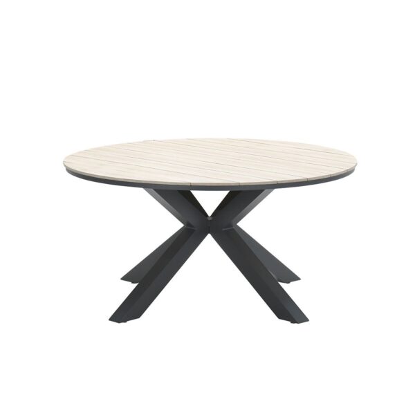 Edison tafel - rond - Ø148 cm - carbon black - light teak Vironwood - Afbeelding 2