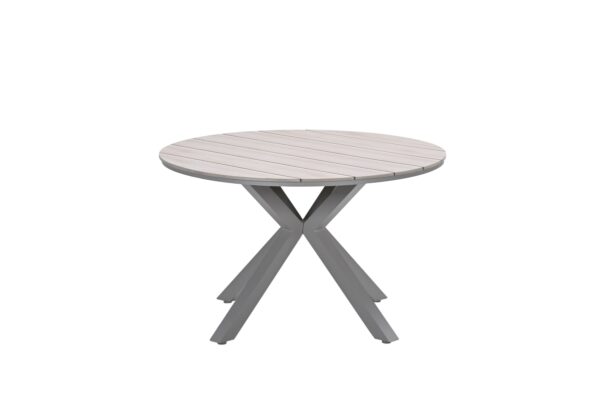Edison Tisch rund - 122 cm - taupe - light teak Vironwood