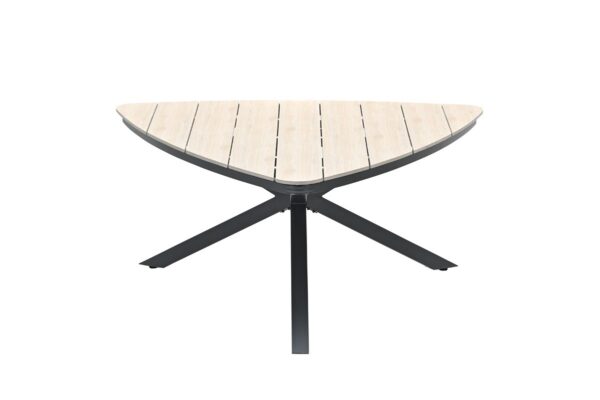 Garden Impressions Edison Dreieck Tisch - 170cm - carbon black - hell Teak Vironwood