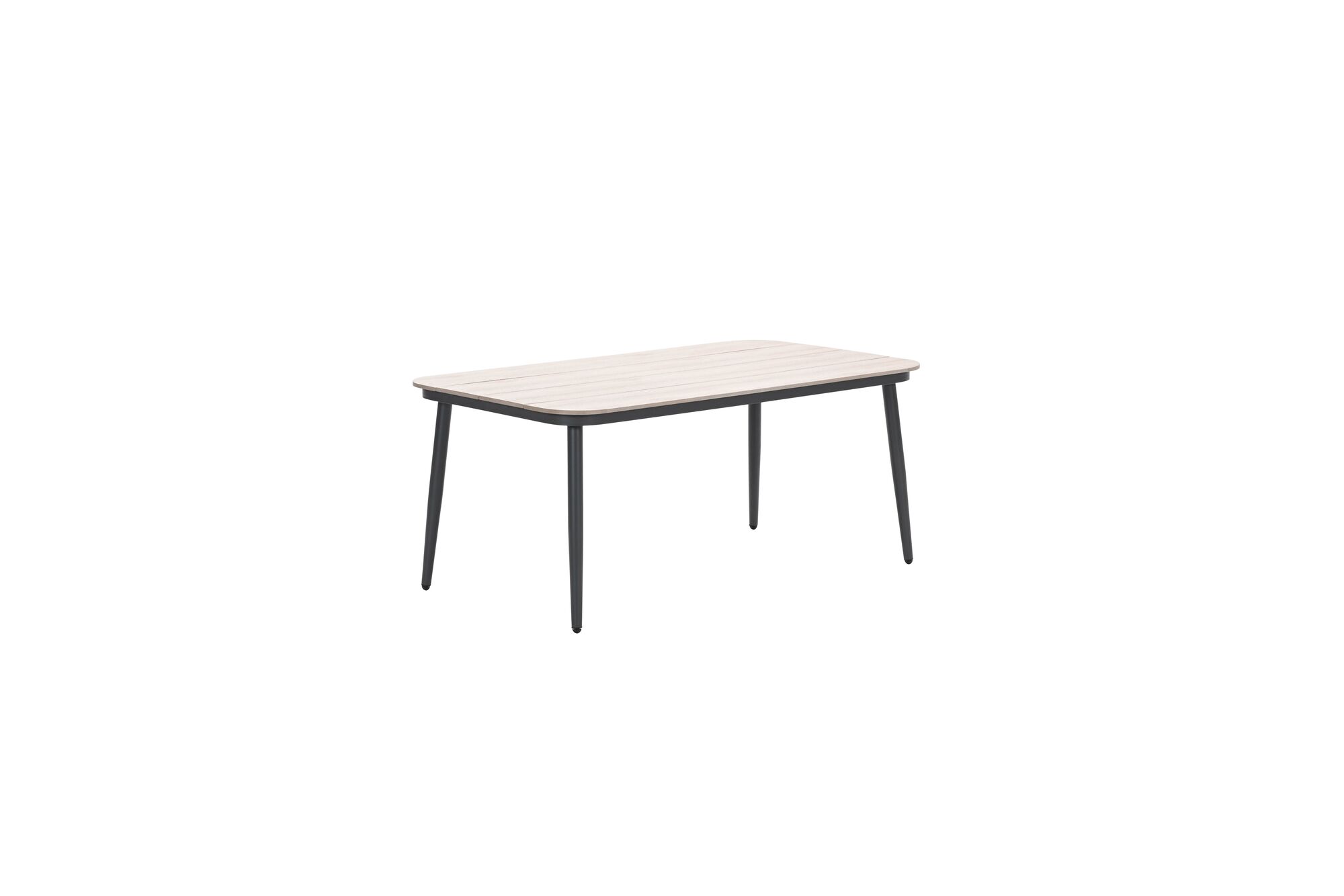 Lounge-diningtafel voor Bologna / Diamo / Teramon - 160x90 cm - carbon black - light teak Vironwood