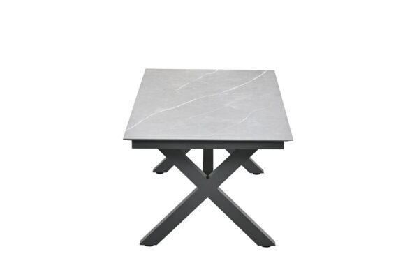Marbella tafel - 240x100 cm - carbon black - Centostone sicilian grey - Afbeelding 2