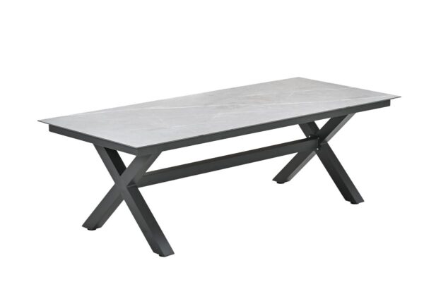 Garden Impressions Marbella Tisch - 240x100 cm - carbon black - Centostone sicilian grey