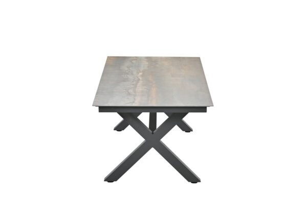 Marbella tafel - 240x100 cm - carbon black - Centostone rome bronze - Afbeelding 2