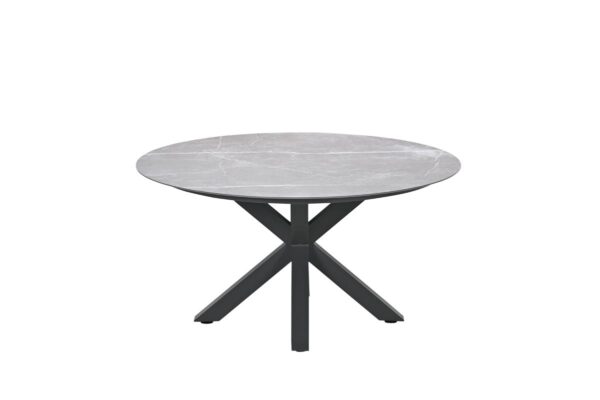 Lowland tafel - Ø150 cm - carbon black - Centostone sicilian grey - Afbeelding 2