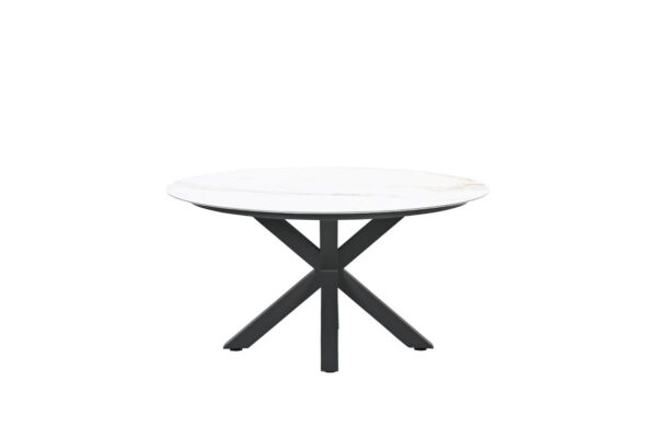 Garden Impressions Lowland Tisch - Ø150 cm - carbon black - Centostone venice white