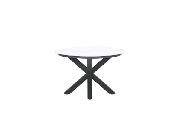 Garden Impressions Lowland Tisch - Ø120 cm - carbon black - Centostone venice white