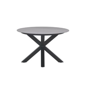 Lowland Tisch - Ø120 cm - carbon black - Centostone Napoli grey