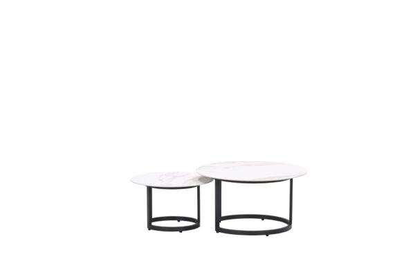 Set van twee tafels Monte Carlo - carbon black - Centostone Venice white - Afbeelding 2