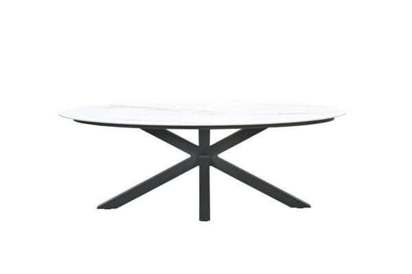 Scotland tafel - 230x115 cm - carbon black - Centostone Venice white - Afbeelding 2