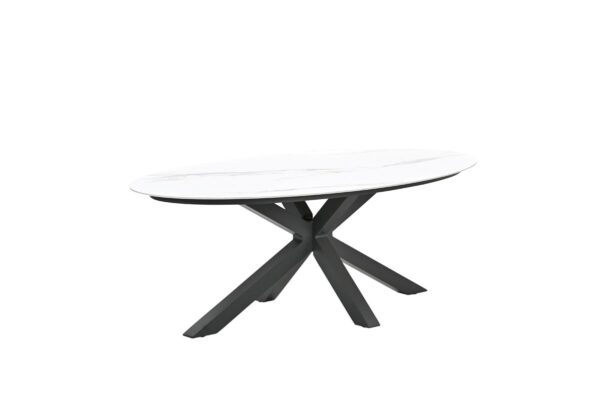 Scotland Tisch - 230x115 cm - carbon black - Centostone Venice white