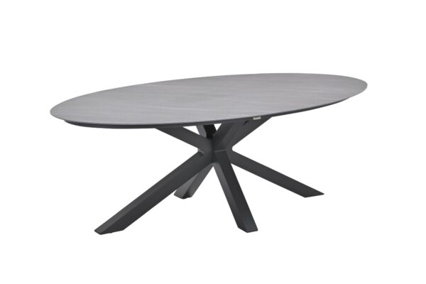 Scotland tafel - 230x115 cm - carbon black - Centostone Napoli grey - Afbeelding 2