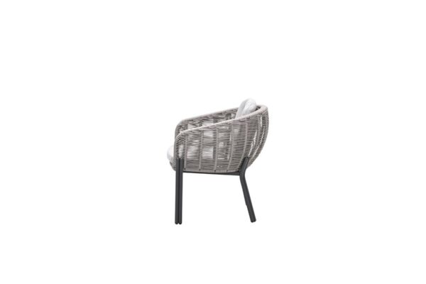 Zaragosa dining fauteuil - carbon black - rope taupe - valley sand - Afbeelding 2