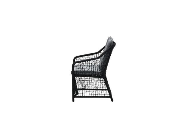 Vasto dining fauteuil - rope black - mystic grey - Afbeelding 2