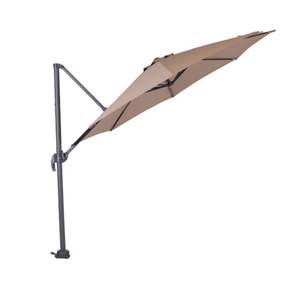 Hawaii parasol S - Ø300 cm - carbon black - taupe - Afbeelding 2