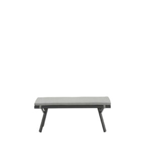 Garden Impressions Sergio Bank 110x40xH45 cm - carbon black/hellgrau