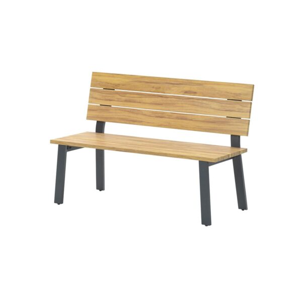 Garden Impressions Diva Parkbank - Carbon Black/ Teak  Look