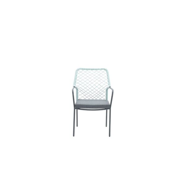 Dido dining fauteuil - carbon black - rope zachtgroen - mystic grey - Afbeelding 2