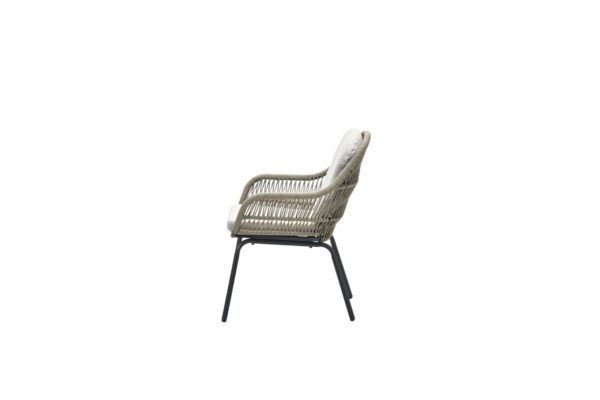 Triton dining fauteuil - carbon black - rope donker zand - desert sand - Afbeelding 2