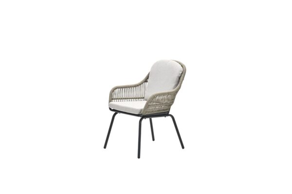 Garden Impressions Triton Dining Stuhl - carbon black - rope dark sand - desert sand