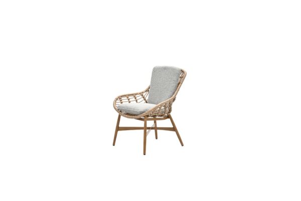 Garden Impressions Castello Lounge Stuhl - hell Teak Look - natural - merino sand