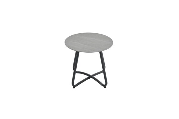 Vento bijzettafel - Ø45xH41 cm - carbon black -  Centostone Napoli sand - Afbeelding 2