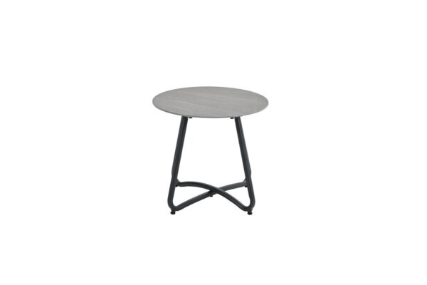 Vento Beistelltisch - Ø45xH41 cm - carbon black -  Centostone Napoli sand